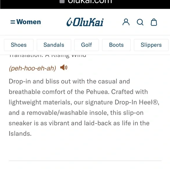 Olukai Pehuea Sneaker Slip On Flat Tapa Tan Beige Women Size 8.5 - Picture 2 of 9